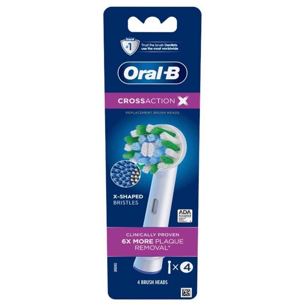 Oral-B Cross Action Electric Toothbrush Replacement Brush Heads - 4ct